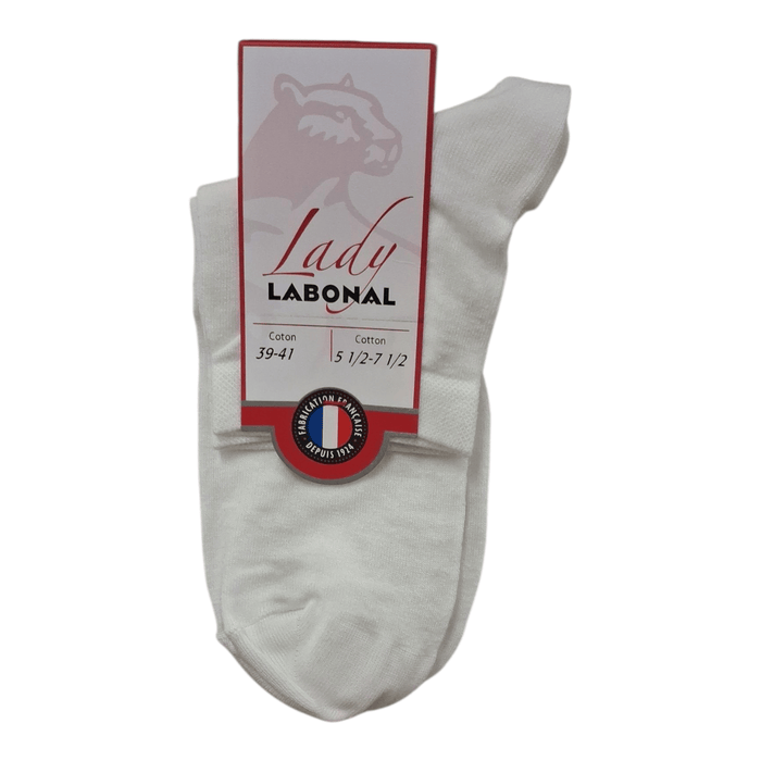 Socquettes pour Femme en Coton - Touché doux - Ecru - 39-41 (B0523)