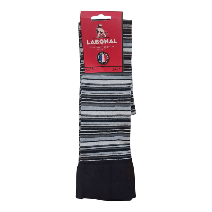 Jambière pour Femme en Coton - Touché doux - Noir/Gris - 36-41 (B0541)