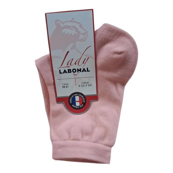 Socquettes pour Femme en Coton - Touché doux - Rose - 39-41 (B0544)