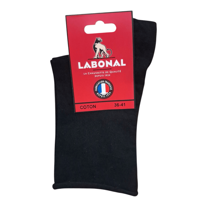 Chaussettes pour Femme en Coton - Touché doux - Noir - 36-41 (B0631)