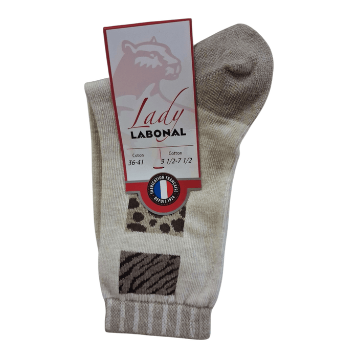 Chaussettes pour Femme en Coton - Touché doux - Ecru - 36-41 (B0643)