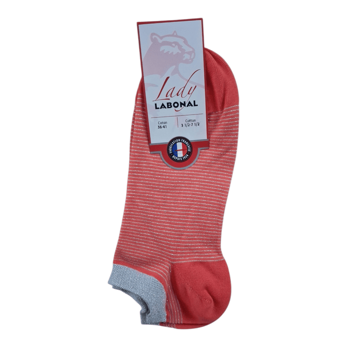 Mini-socquettes pour Femme en Coton - Brillant - Corail - 36-41 (B0721)