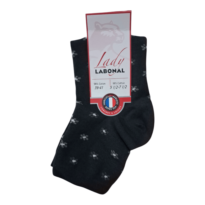 Socquettes pour Femme en Coton - Touché doux - Anthracite - 39-41 (B0811)