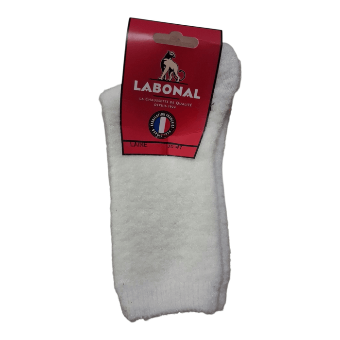 Chaussettes pour Femme en Laine - Bouclette polaire - Ecru - 36-41 (B0831)