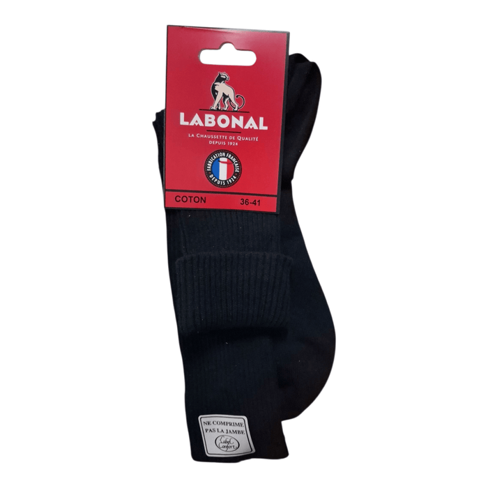 Chaussettes pour Femme en Coton - Non comprimant - Noir  - 36-41 (B0841)