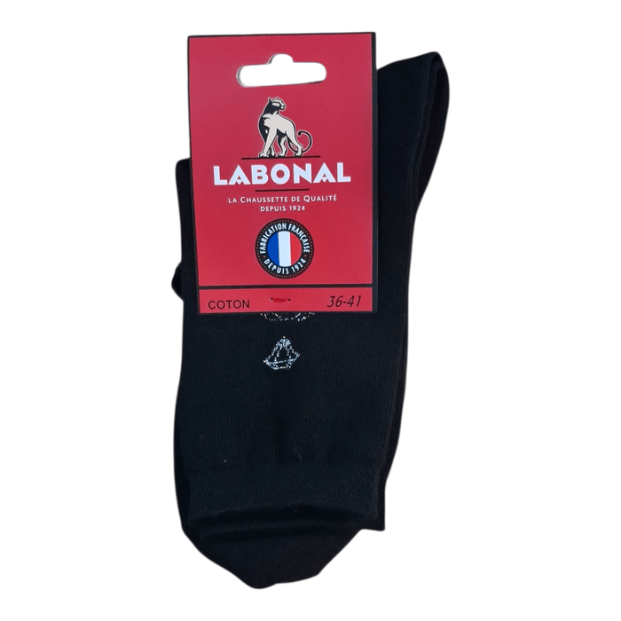 Chaussettes pour Femme en Coton - Touché doux - Noir - 36-41 (B0912)