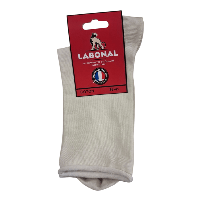 Chaussettes pour Femme en Coton - Touché doux - Ecru - 36-41 (B0913)