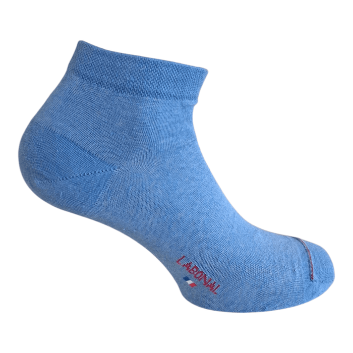 Mini-socquettes pour Femme en Lin - Matière naturelle - Bleu - 39-41 (B0914)