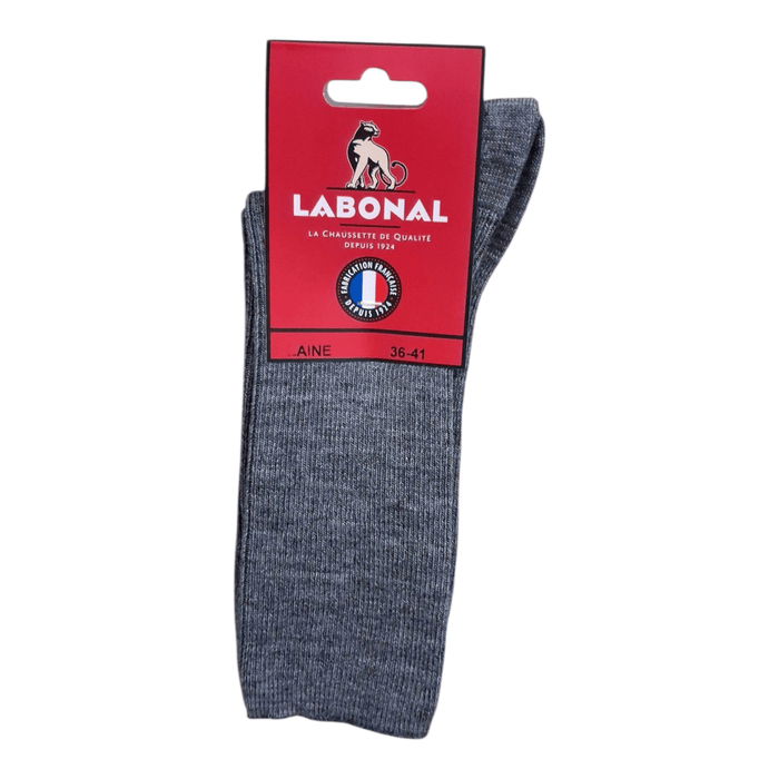 Chaussettes pour Femme en Laine - Non comprimant - Gris chiné - 36-41 (B0934)