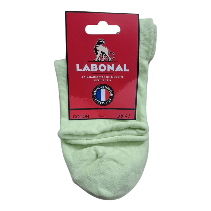 Socquettes pour Femme en Coton - Touché doux - Vert - 36-41 (B0944)