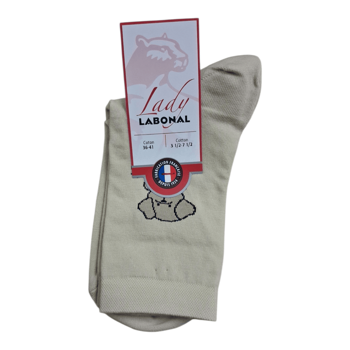 Chaussettes pour Femme en Coton - Touché doux - Beige - 36-41 (B1011)