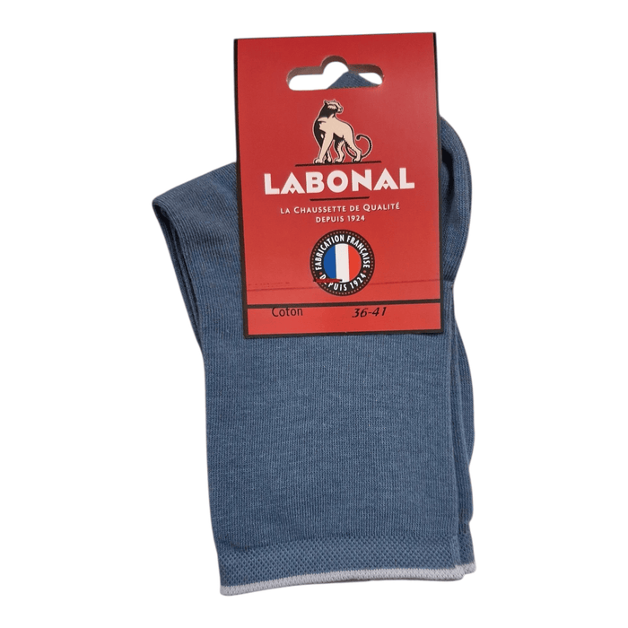 Chaussettes pour Femme en Coton - Touché doux - Bleu - 36-41 (B1012)