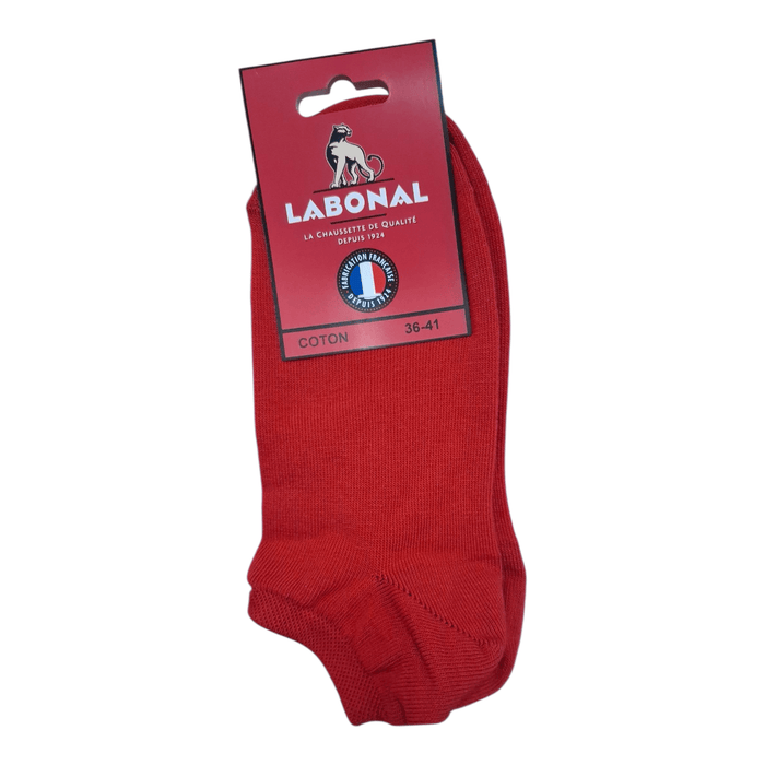 Mini-socquettes pour Femme en Coton - Touché doux - Rouge - 36-41 (B1013)