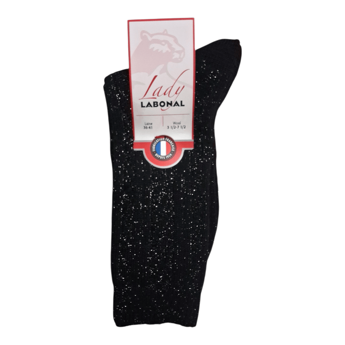 Chaussettes pour Femme en Laine - Produit épais - Noir - 36-41 (B1021)