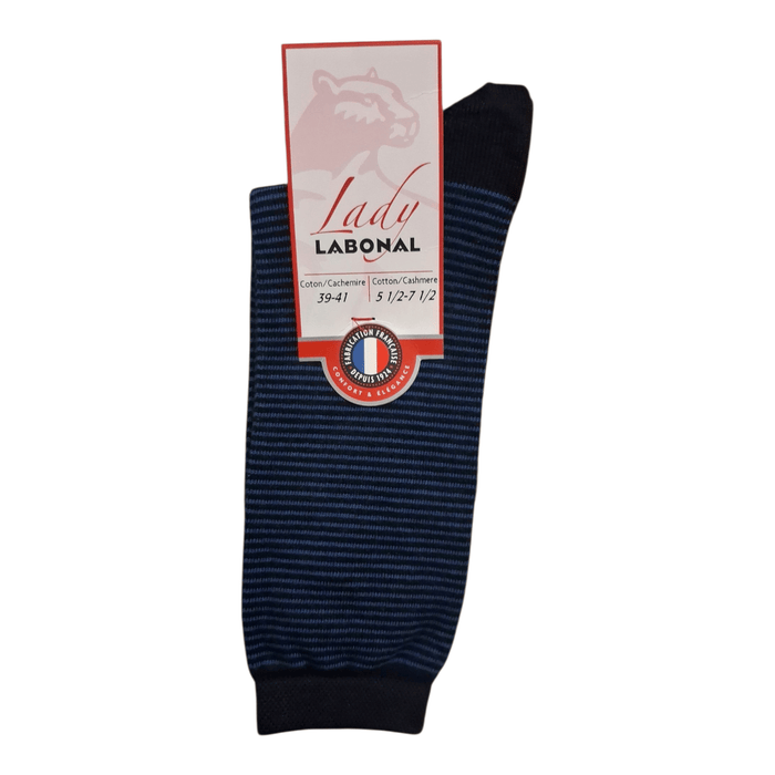 Chaussettes pour Femme en Coton modal - Contient du cachemire - Marine - 39-41 (B1032)