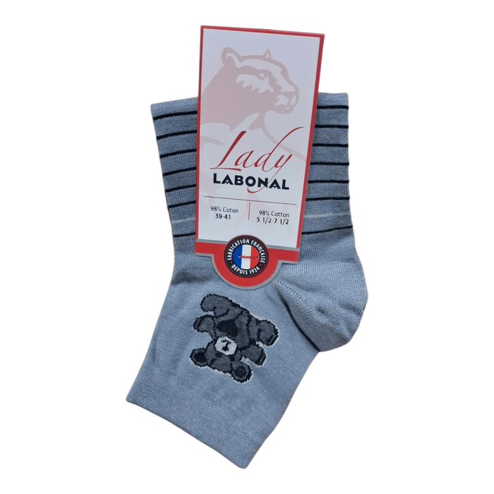 Socquettes pour Femme en Coton - Touché doux - Gris - 39-41 (B1033)