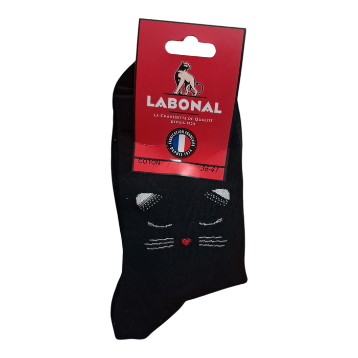 Chaussettes pour Femme en Coton - Touché doux - Noir - 36-41 (B1042)