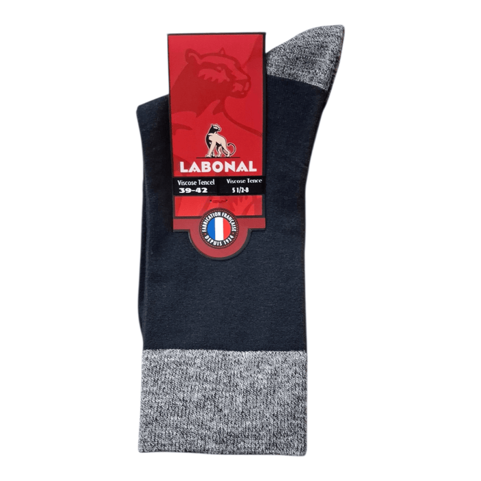 Chaussettes pour Homme en Viscose - Contient du tencel - Anthracite/Gris - 39-42 (C0114)