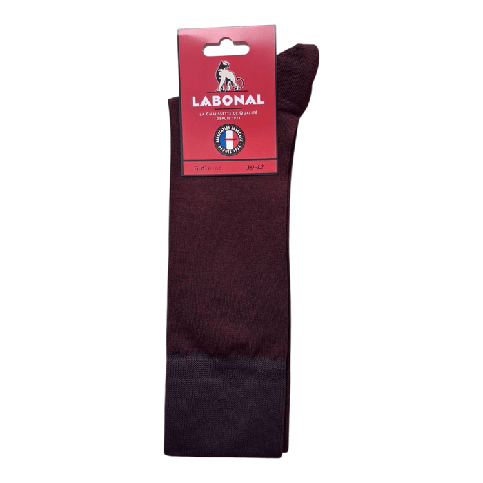 Chaussettes pour Homme en Fil d'Ecosse - Résistant - Bordeaux - 39-42 (C0143)