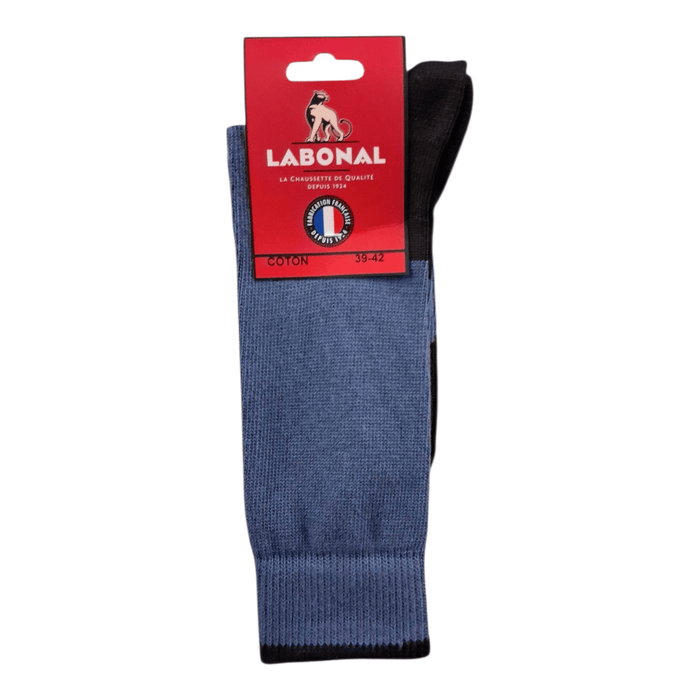 Chaussettes pour Homme en Coton - Renfort chaussures de sécurité - Bleu - 39-42 (C0223)