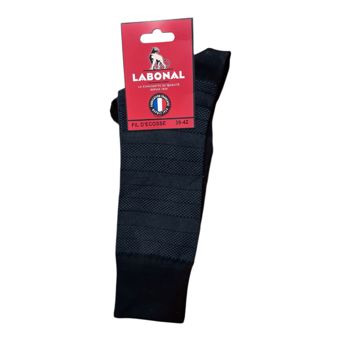 Chaussettes pour Homme en Fil d'Ecosse - Résistant - Noir - 39-42 (C0242)
