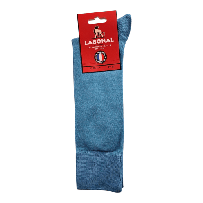 Chaussettes pour Homme en Fil d'Ecosse - Résistant - Bleu - 39-42 (C0311)
