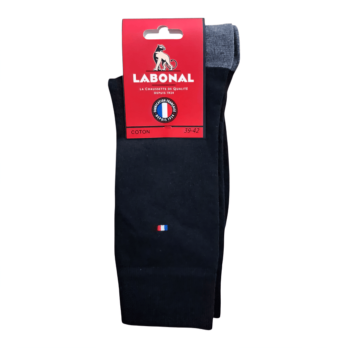 Chaussettes pour Homme en Coton - Touché doux - Noir - 39-42 (C0342)