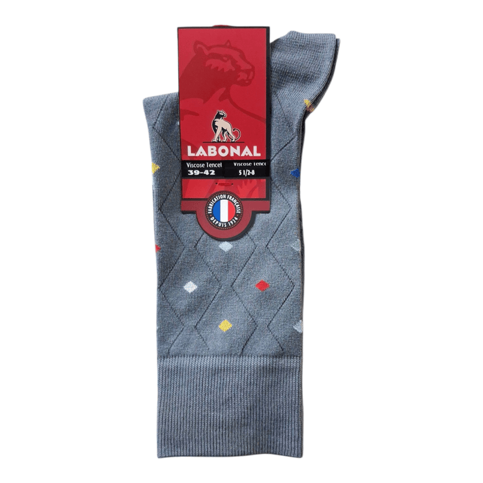 Chaussettes pour Homme en Viscose - Contient du tencel - Gris - 39-42 (C0412)