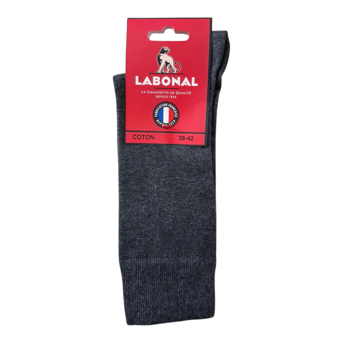 Chaussettes pour Homme en Coton - Touché doux - Anthracite chiné - 39-42 (C0414)
