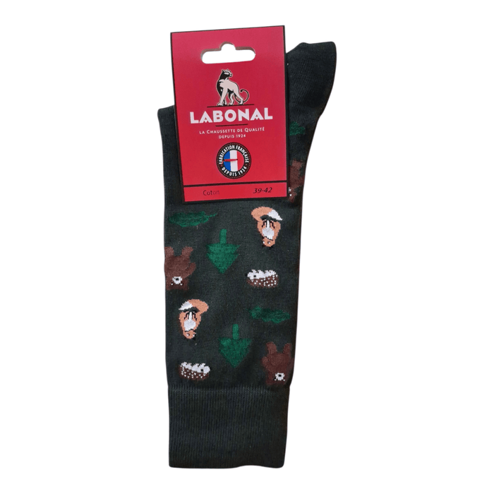 Chaussettes pour Homme en Coton - Touché doux - Kaki - 39-42 (C0434)