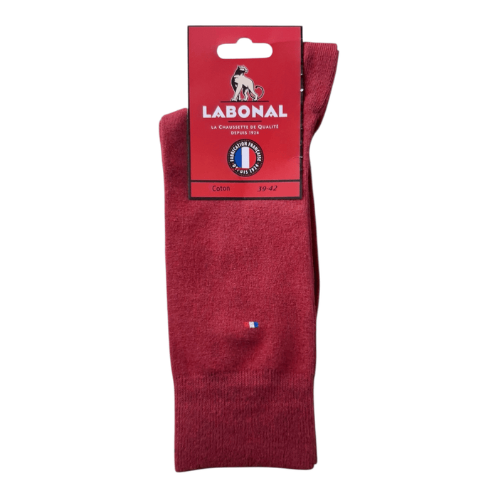 Chaussettes pour Homme en Coton - Touché doux - Bordeaux - 39-42 (C0442)