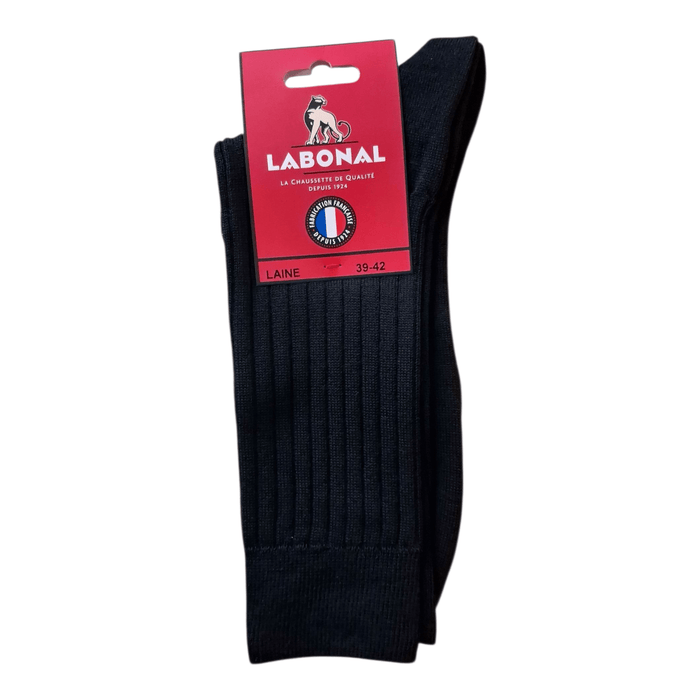 Chaussettes pour Homme en Laine - Produit chaud - Noir - 39-42 (C0444)