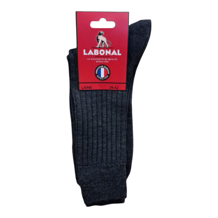 Chaussettes pour Homme en Laine - Produit chaud - Anthracite chiné - 39-42 (C0524)