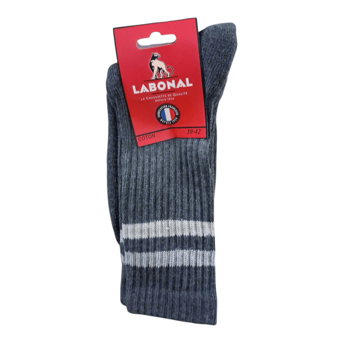 Chaussettes pour Homme en Coton - Touché doux - Gris chiné - 39-42 (C0532)