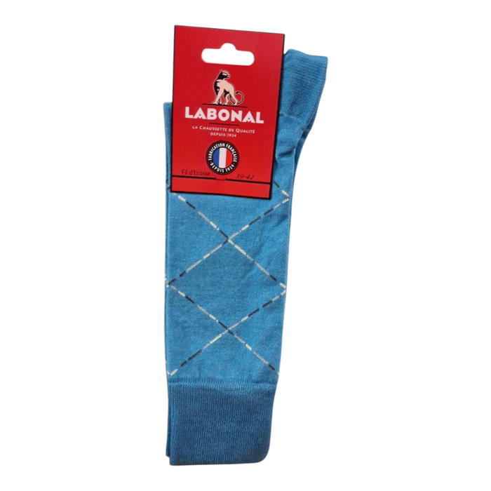 Chaussettes pour Homme en Fil d'Ecosse - Résistant - Bleu - 39-42 (C0543)