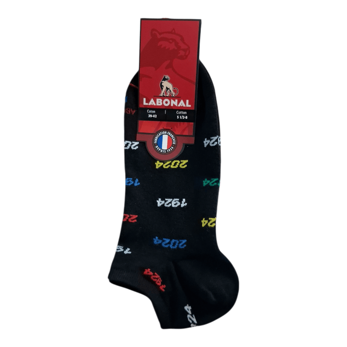 Mini-socquettes pour Homme en Coton - Touché doux - Noir - 39-42 (C0611)