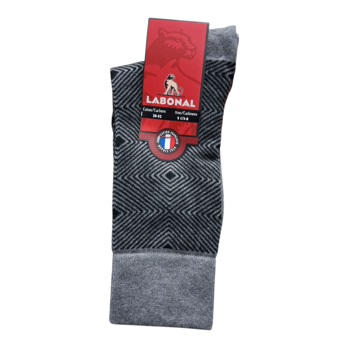 Chaussettes pour Homme en Coton - Contient du cachemire et de la soie - Gris - 39-42 (C0613)