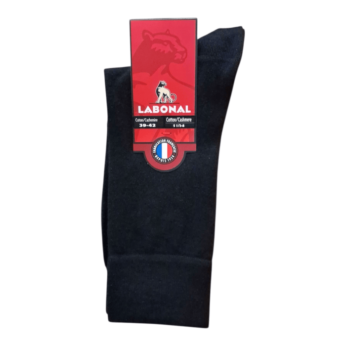 Chaussettes pour Homme en Coton - Contient du cachemire et de la soie - Noir - 39-42 (C0624)