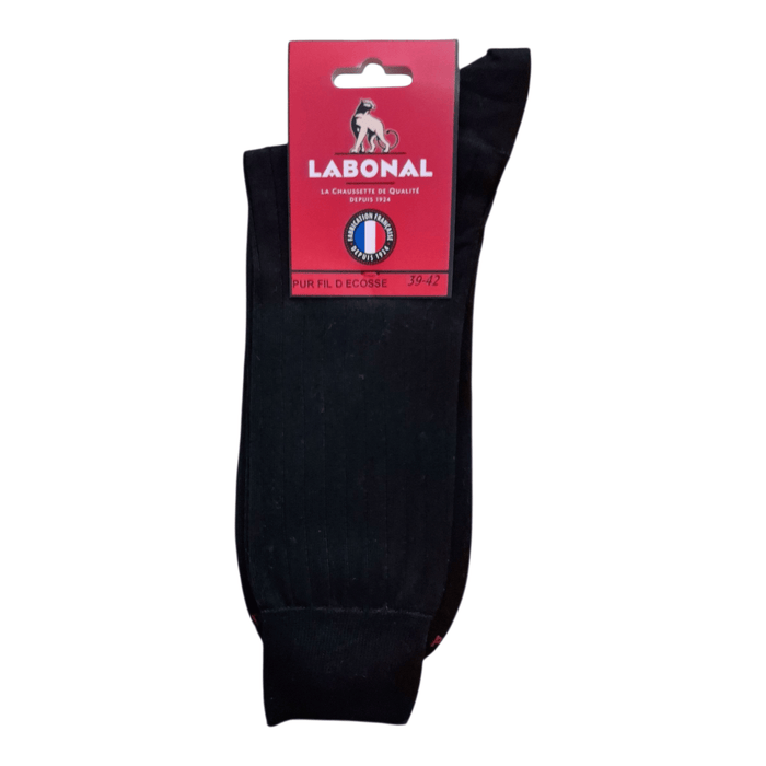 Chaussettes pour Homme en Fil d'Ecosse - Résistant - Noir - 39-42 (C0631)