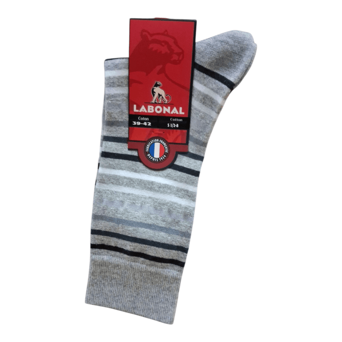 Chaussettes pour Homme en Coton  - Touché doux - Gris - 39-42 (C0632)