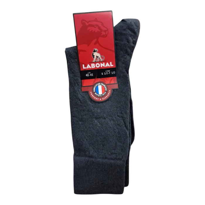 Chaussettes pour Homme en Lin - Matière naturelle - Anthracite - 40-41 (C0643)