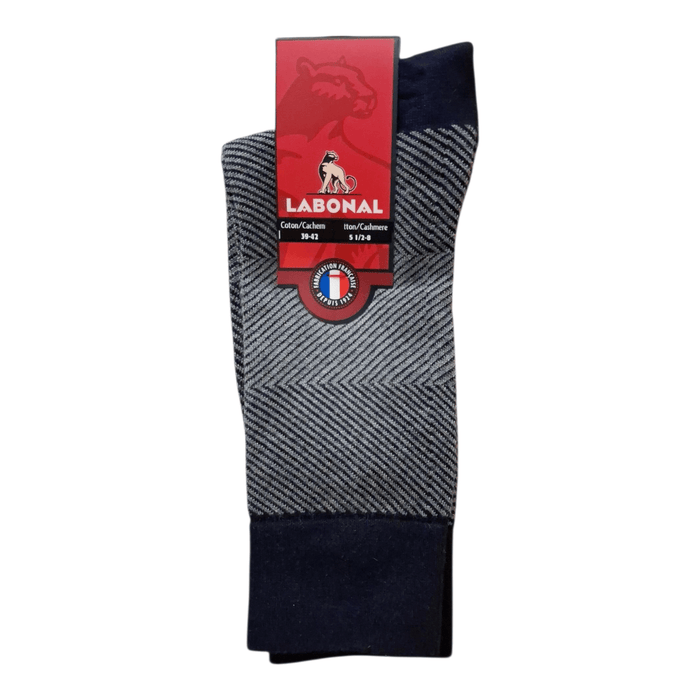 Chaussettes pour Homme en Coton - Contient du cachemire et de la soie - Marine - 39-42 (C0722)