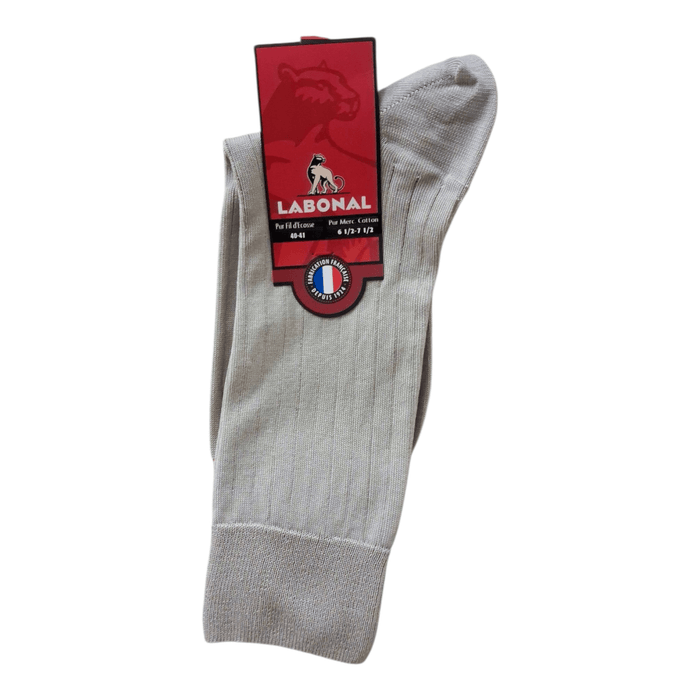 Chaussettes pour Homme en Fil d'Ecosse - Résistant - Beige - 40-41 (C0723)