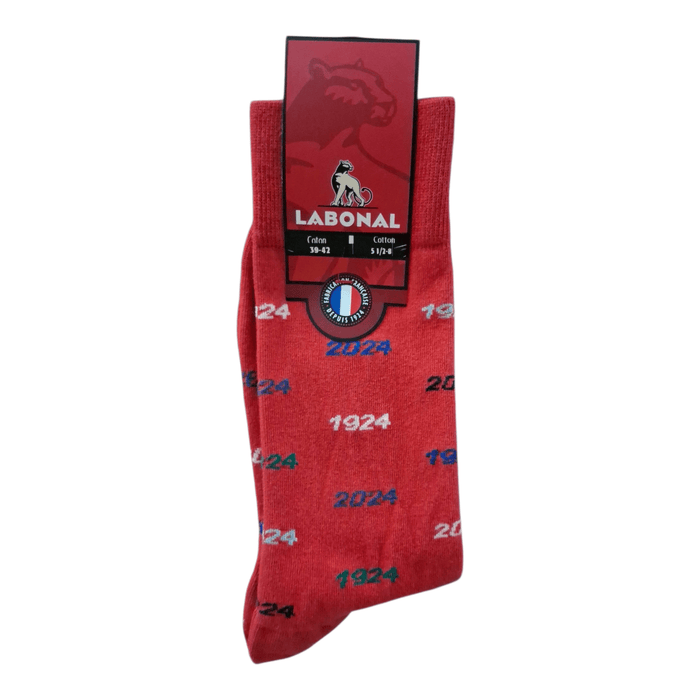 Chaussettes pour Homme en Coton - Touché doux - Rouge - 39-42 (C0733)