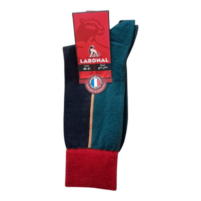 Chaussettes pour Homme en Laine - Produit chaud - Vert/Marine - 40-41 (C0742)
