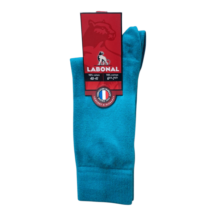 Chaussettes pour Homme en Coton - Touché doux - Turquoise - 40-41 (C0743)