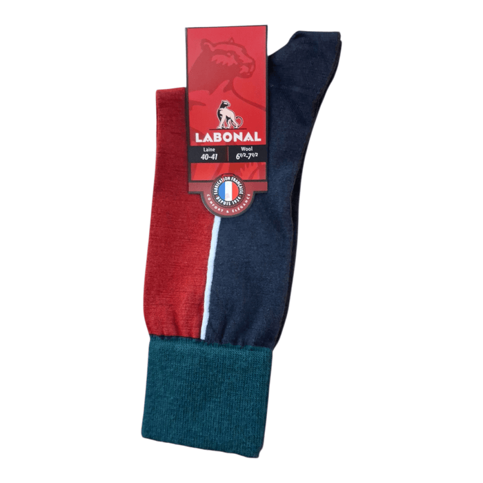 Chaussettes pour Homme en Laine - Produit chaud - Marine/Rouge - 40-41 (C0811)