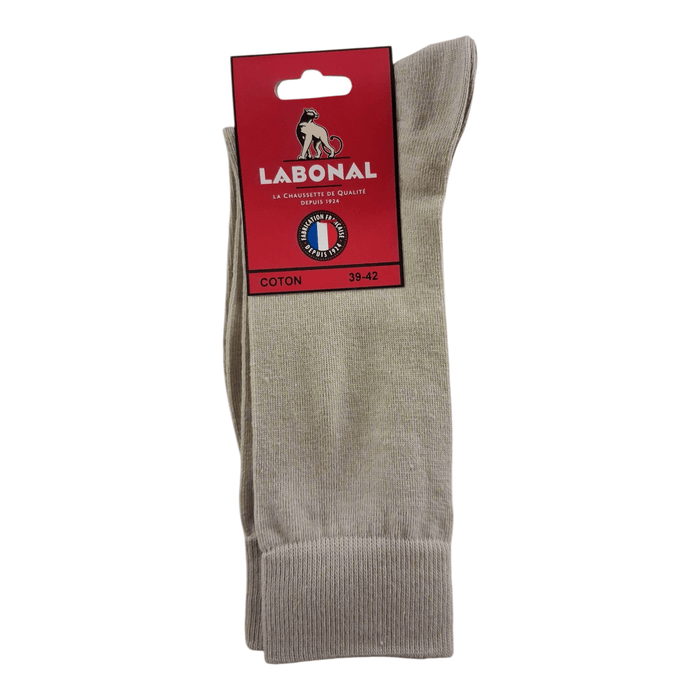 Chaussettes pour Homme en Coton - Touché doux - Beige - 39-42 (C0813)
