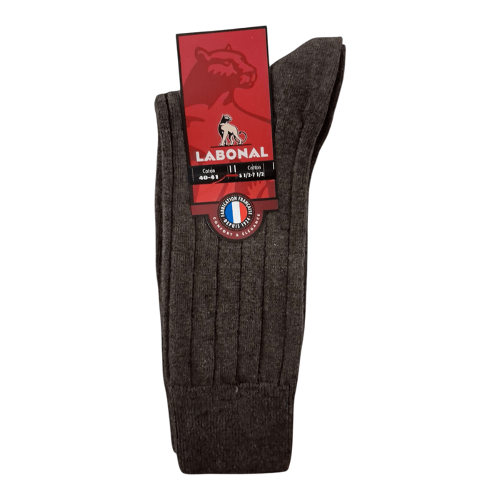 Chaussettes pour Homme en Coton - Contient du cachemire - Marron chiné - 40-41 (C0821)