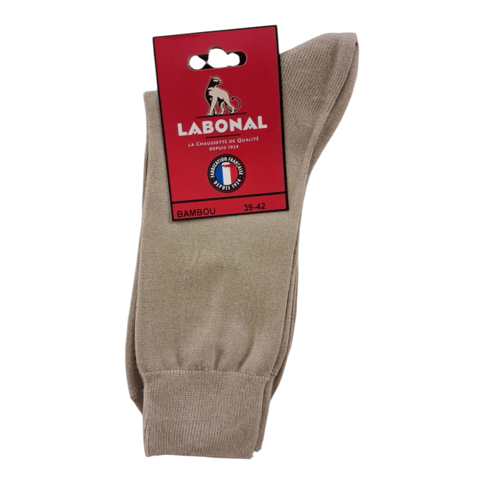 Chaussettes pour Homme en Bambou - Touché doux - Beige - 39-42 (C0842)